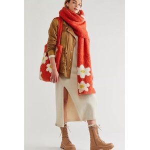 Free People Set Flower Power Carry On Scarf + Tote Bag